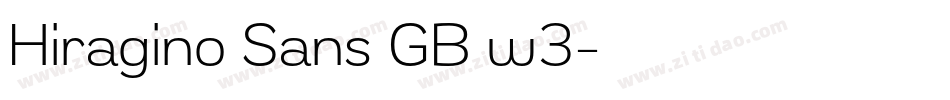 Hiragino Sans GB w3字体转换